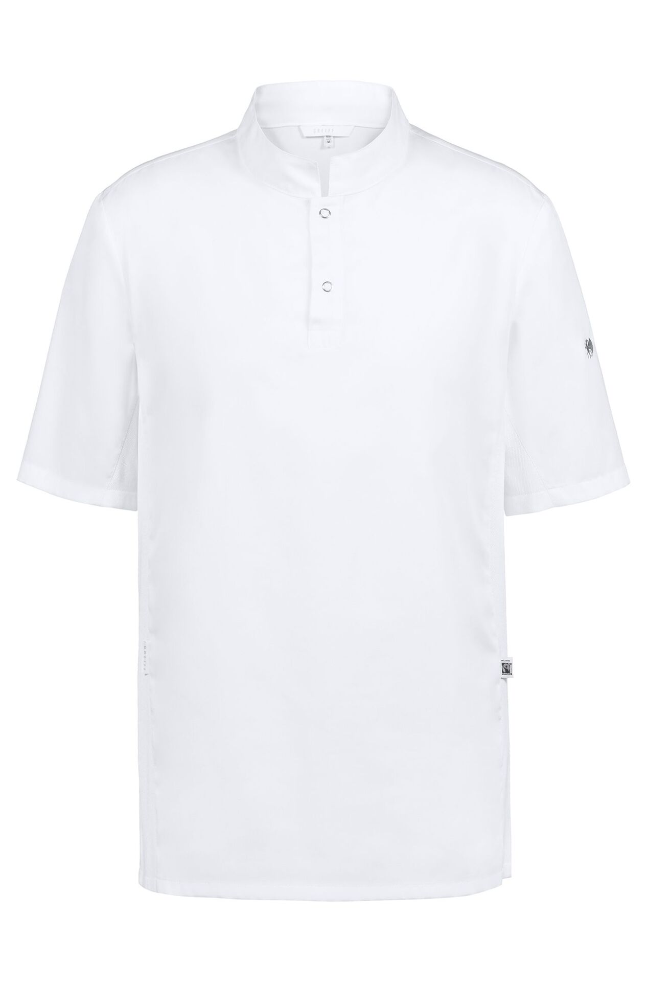 Herren-Kochshirt Kurzarm 55074.6340, Weiss Herren-Kochshirt Kurzarm