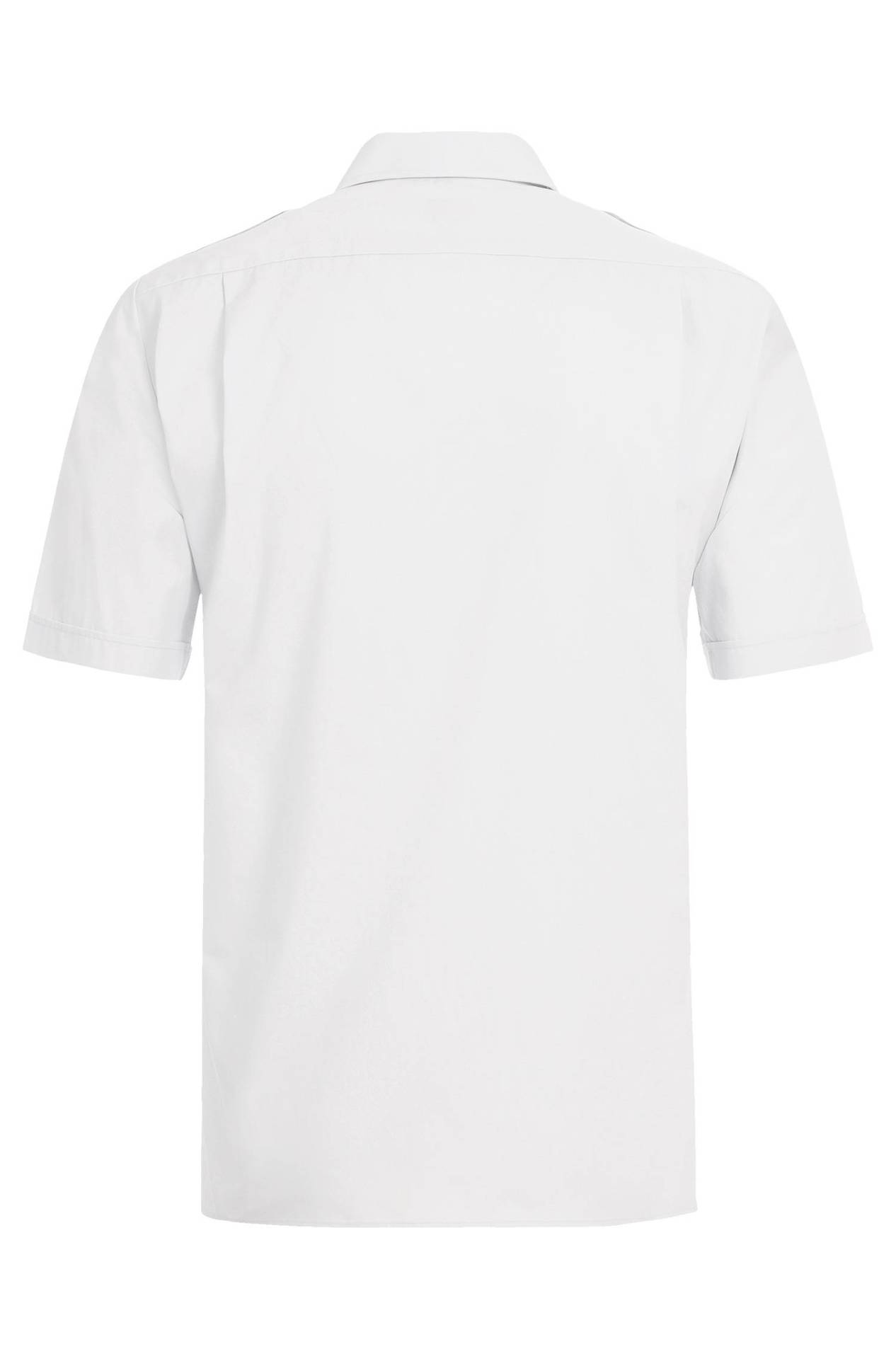 Herren-Pilothemd Kurzarm Simple 6731.1450 Herren-Pilothemd Kurzarm Simple 6731.1450 in Weiss, Rückansicht