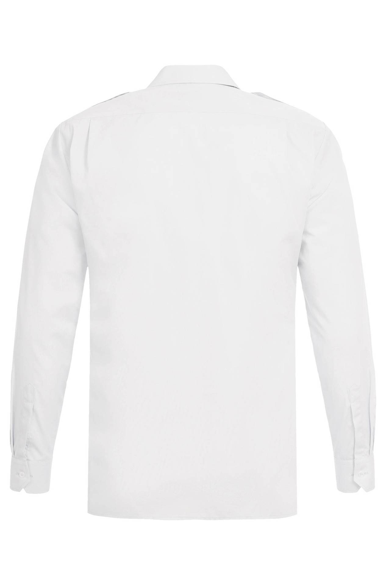 Herren-Pilothemd Langarm Simple Herren-Pilothemd Langarm Simple 6730.1450 in Weiss, Rückansicht