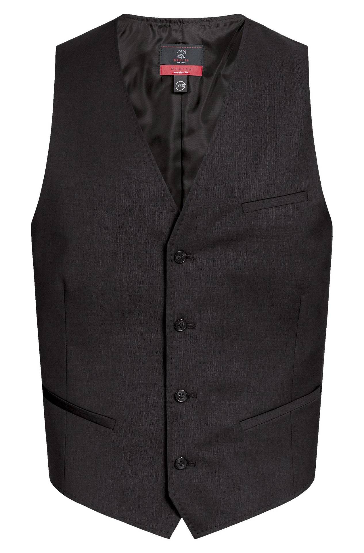 Herren-Weste Modern 37.5 1614.2820, Schwarz Herren-Weste Modern 37.5 Gabardine