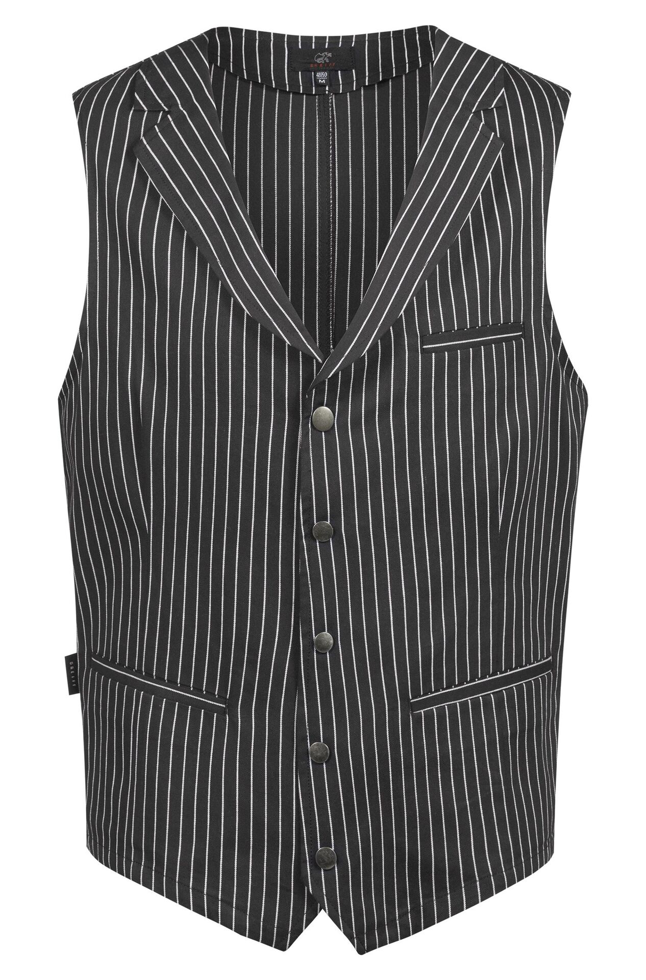 Herren-Weste Service 1609.1800, S/w gestreift Herren-Weste Service Streifen