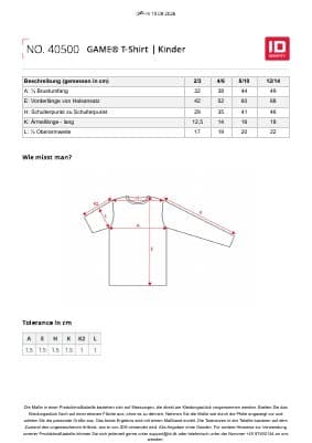 GAME® T-Shirt 40500 Kinder Größen