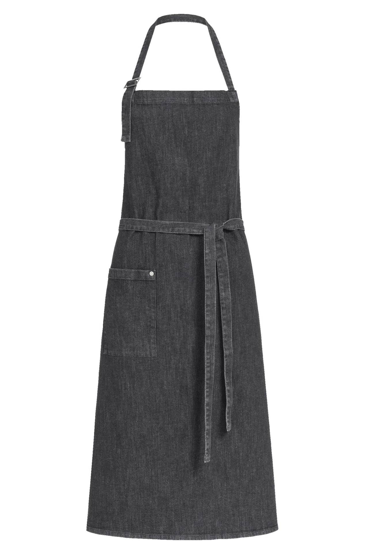 Latzschürze Denim 44126.6900, Black denim Latzschürze Black Denim