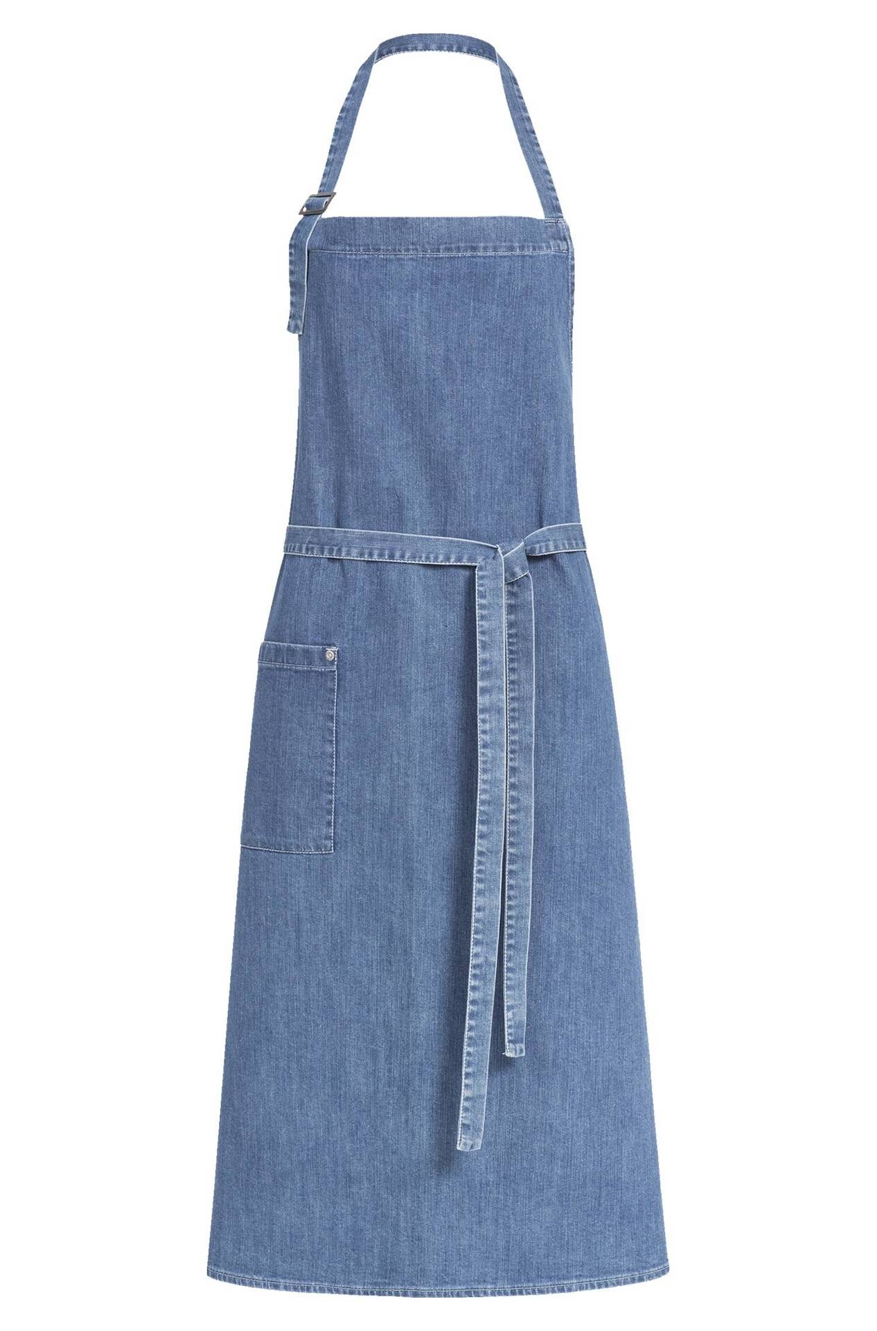 Latzschürze Denim 44128.6900, Light blue denim Latzschürze Light Blue Denim