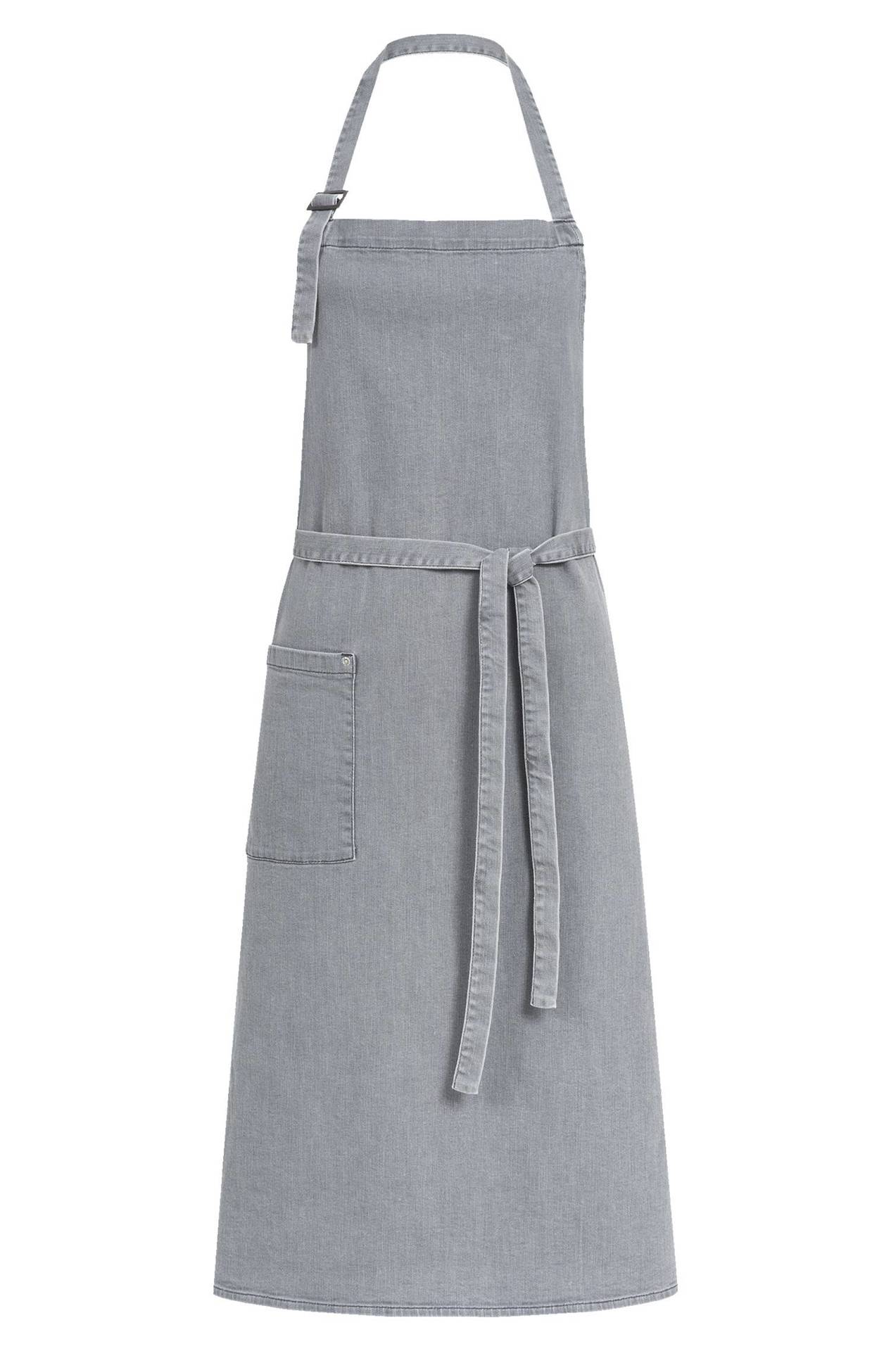 Latzschürze Denim 44129.6900, Light grey denim Latzschürze Light Grey Denim